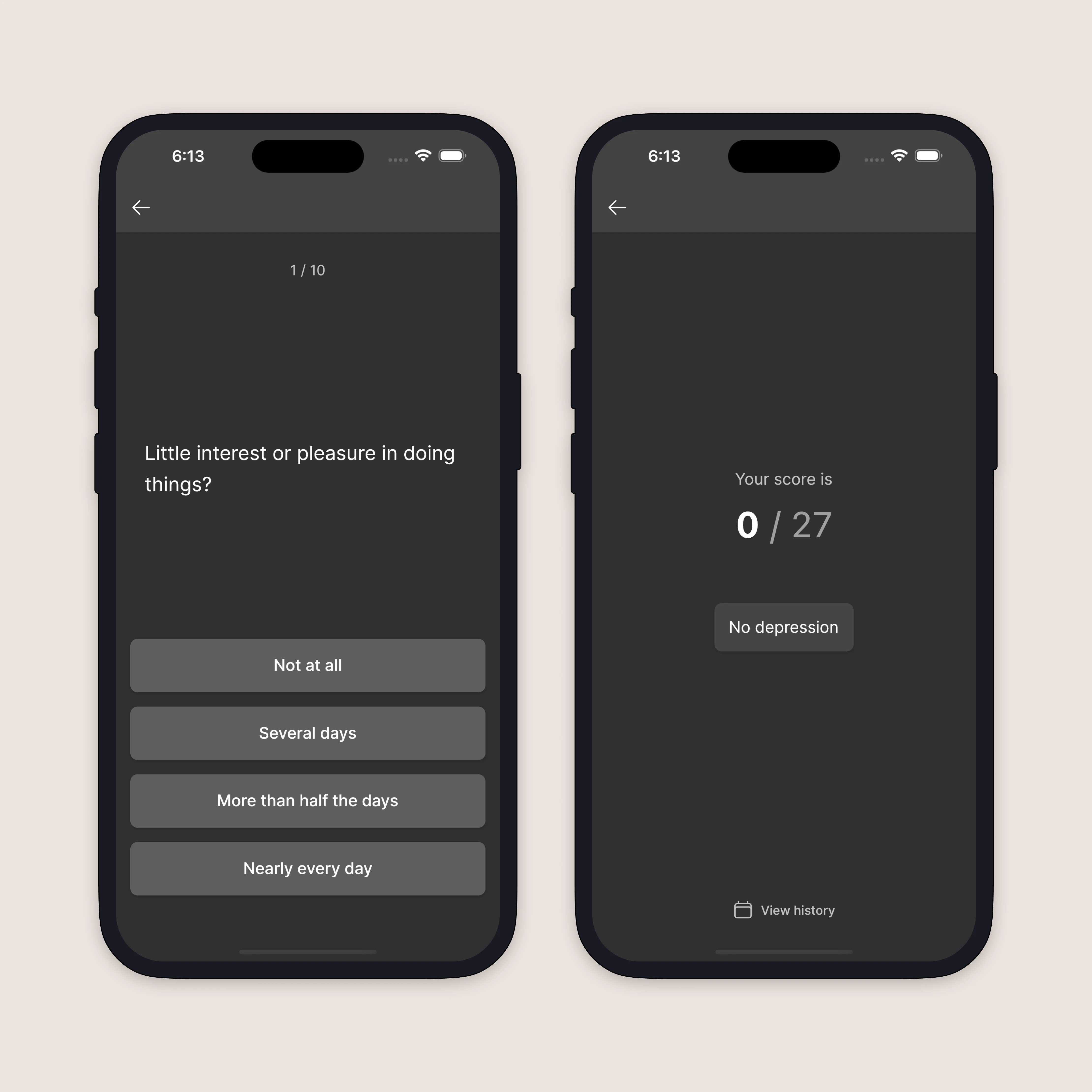 Self Test screenshots