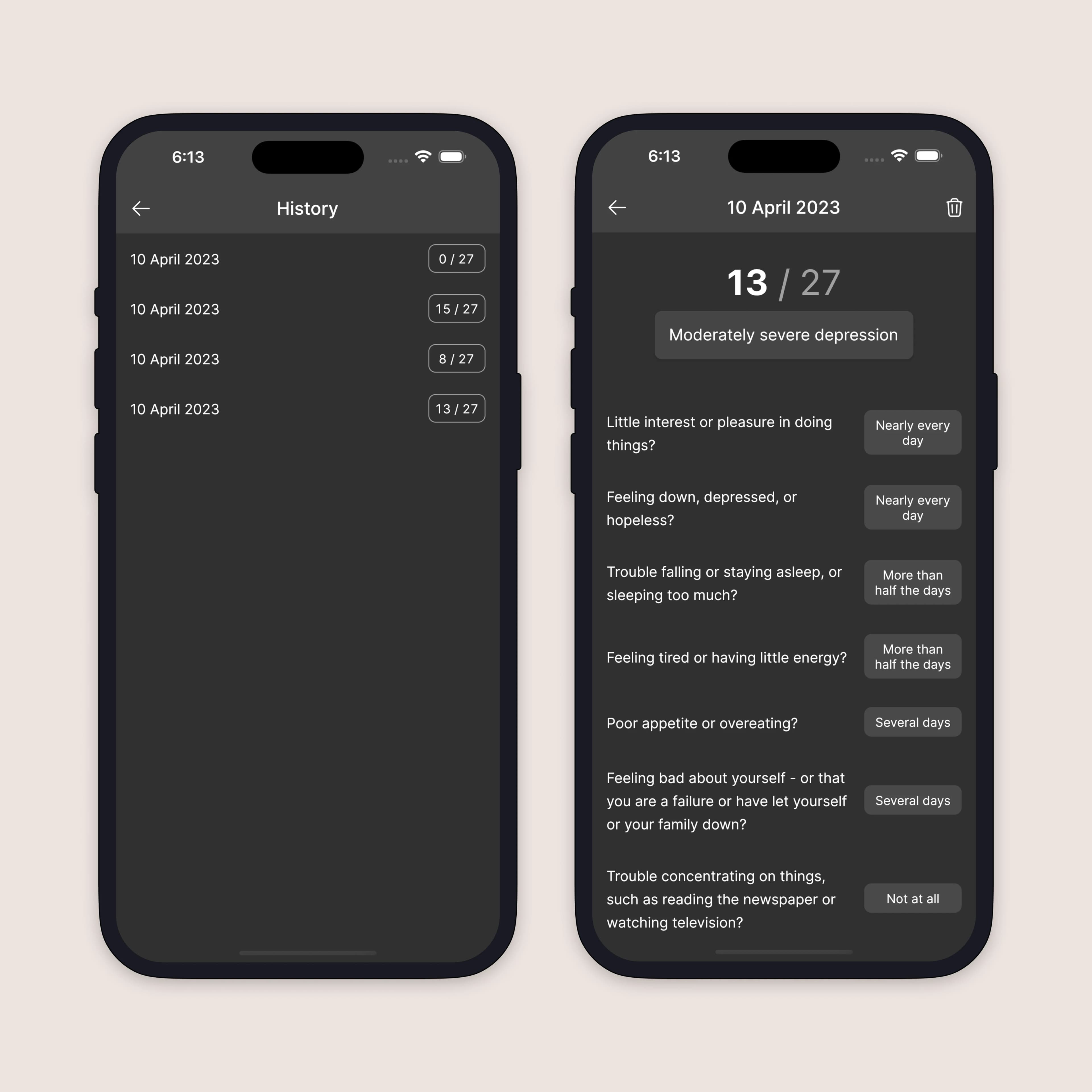 Self Test screenshots