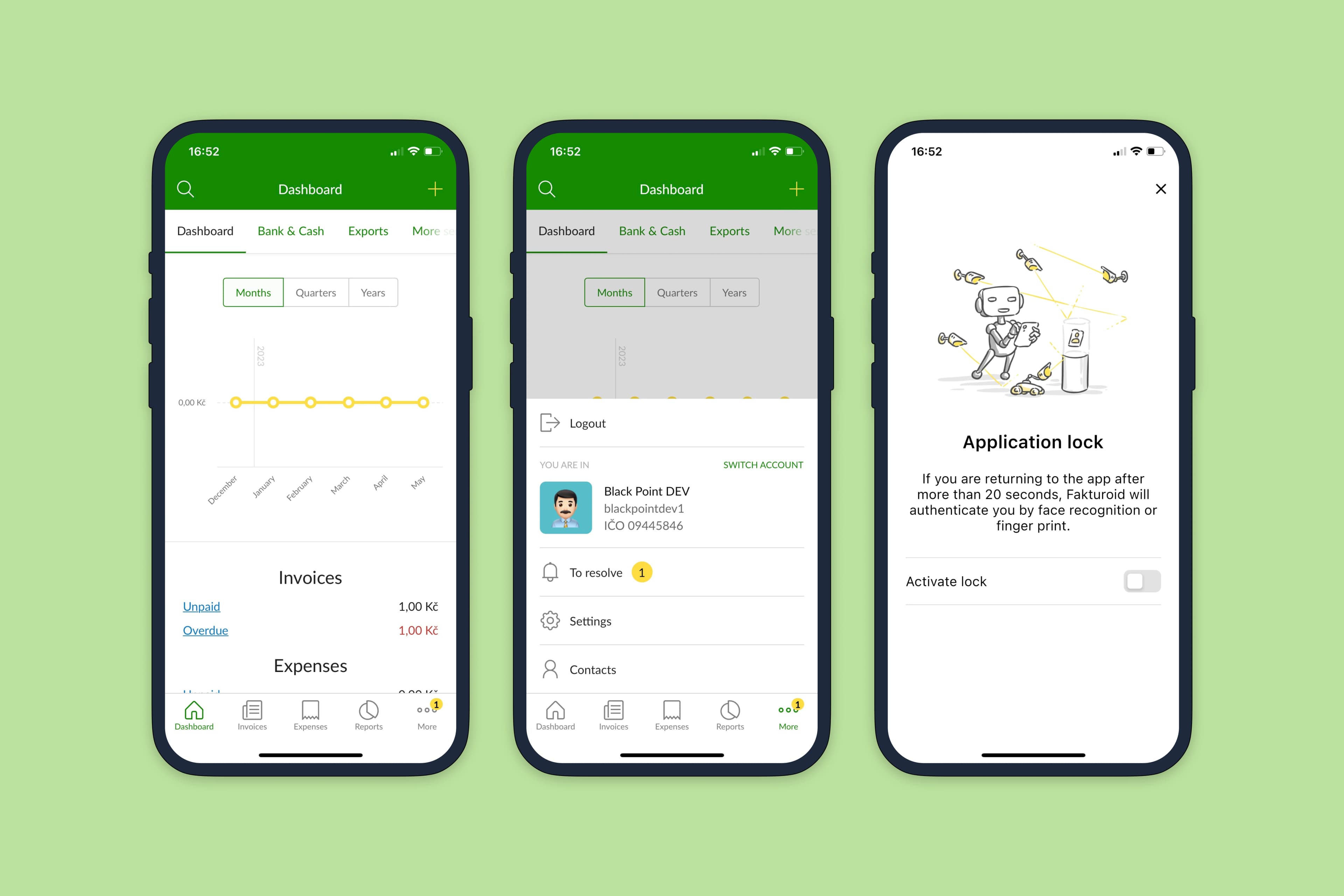 Fakturoid screenshots